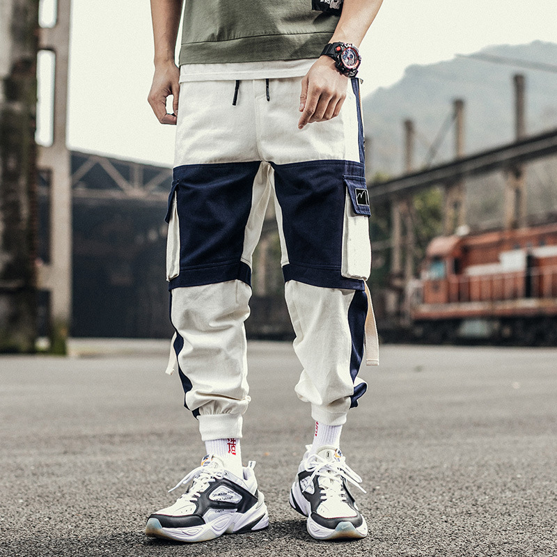 Contrast Panel Cargo Pants